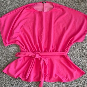 Hot Pink peplum blouse